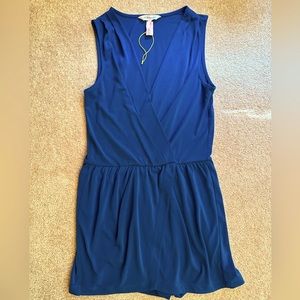 BCBGeneration Navy Wrap-Front Romper